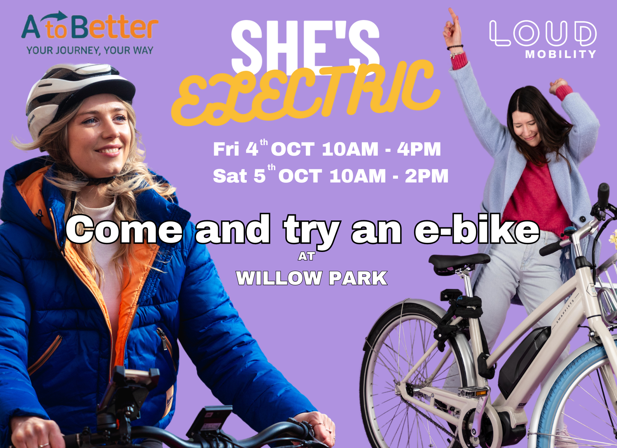 Come and try an ebike in Willow Park, Aylsham, Norfolk